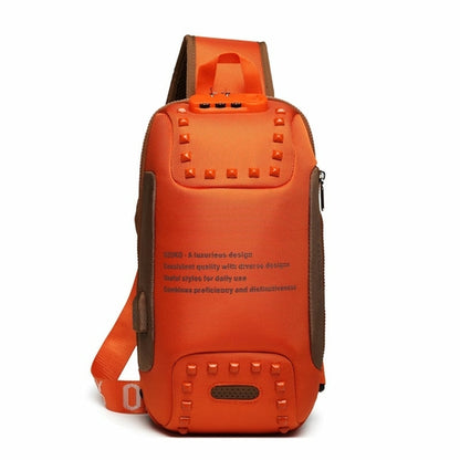 Men's Fashion Casual Chest Bag With USB Charging Port