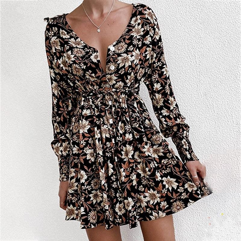 Women Floral Boho Party Dress Sexy Ladies Clothes Dresses - Cruish Home