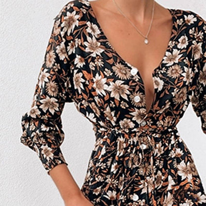 Women Floral Boho Party Dress Sexy Ladies Clothes Dresses - Cruish Home