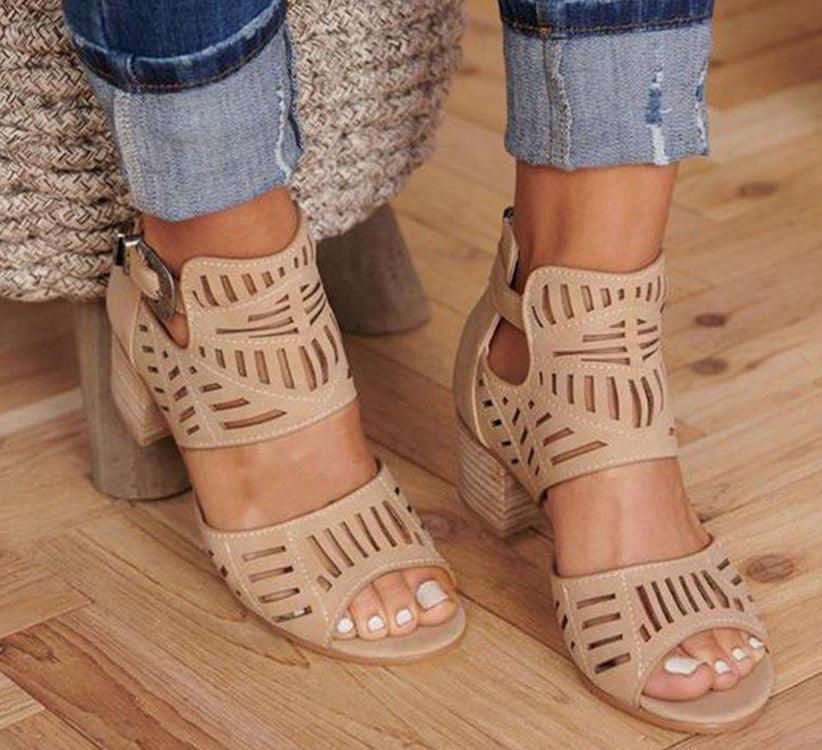 Leopard Print Sandals On Soft Sole Footbed - Cruish Home