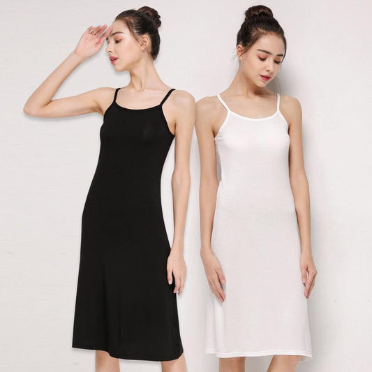 Women's Summer Mid Length Modal Suspender Dress - Cruish Home