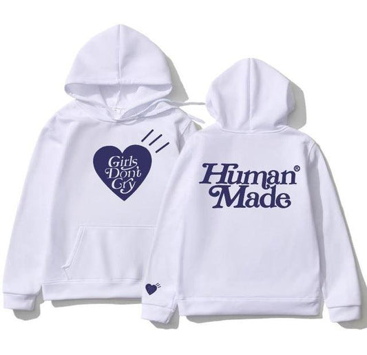 Human Made Fleece Hoodies Sweatshirt Men Women Cotton Girls - Cruish Home