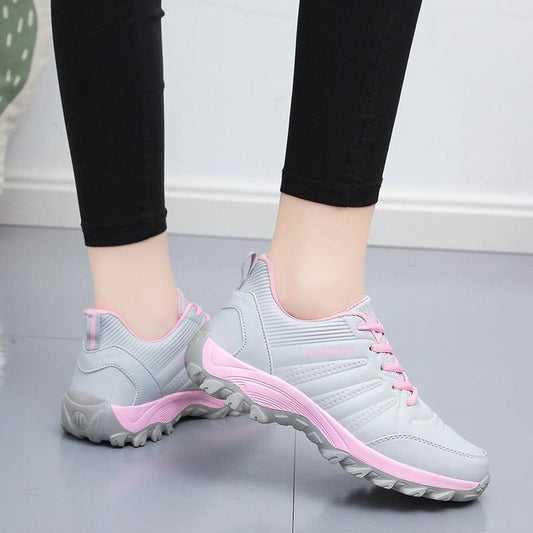 Flat Women's Shoes Autumn And Winter Leather Sneakers Women - Cruish Home