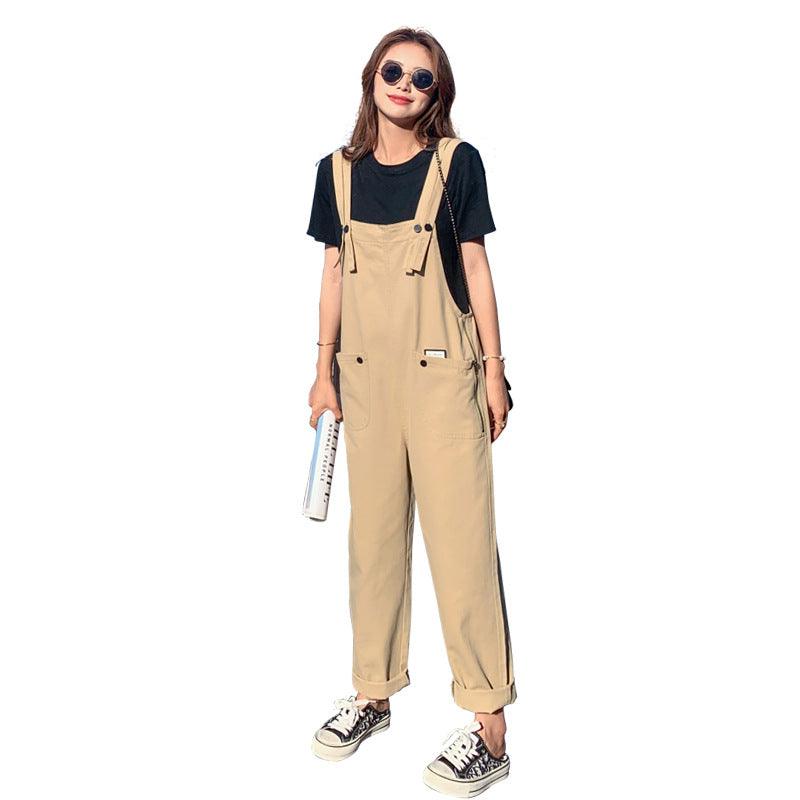 Two-piece Suit Of Summer New Fashion Western Style Casual Bib Pants - Cruish Home