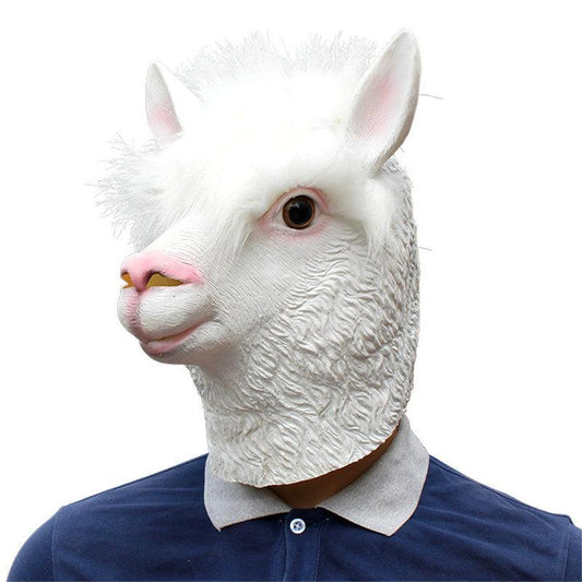 Halloween White Mask Party Supplies Animal Latex Mask - Cruish Home