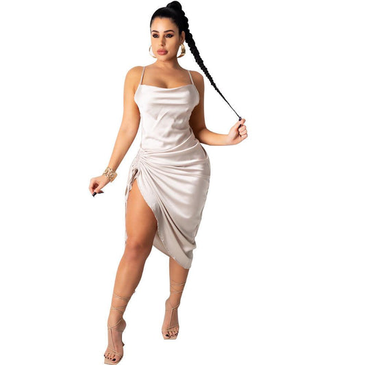 Sexy Trendy Long Skirt, Bandage, Sling Dress, Nightclub Service - Cruish Home