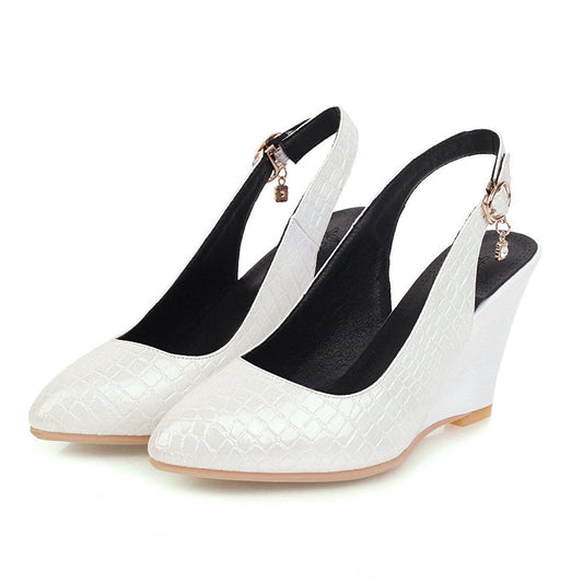 Womens Pumps Shoes Wedges Slingback Patent - Cruish Home