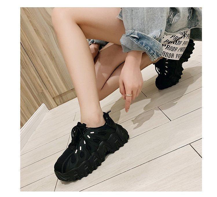 Daddy Shoes Women's New Spring And Autumn Korean Thick Soled Leisure Sports Shoes Women's Interior High Fashion Shoes - Cruish Home