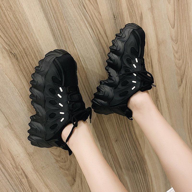 Daddy Shoes Women's New Spring And Autumn Korean Thick Soled Leisure Sports Shoes Women's Interior High Fashion Shoes - Cruish Home