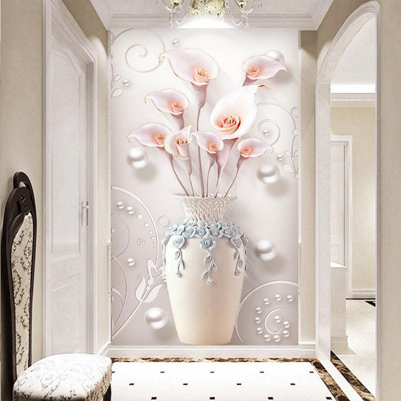 Modern Simple Relief Three-Dimensional Home And Rich Vase Mural - Cruish Home