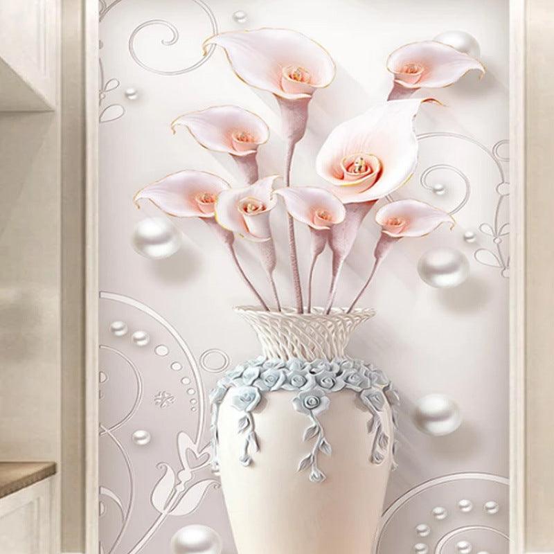 Modern Simple Relief Three-Dimensional Home And Rich Vase Mural - Cruish Home