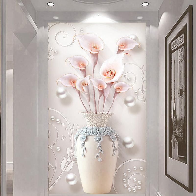 Modern Simple Relief Three-Dimensional Home And Rich Vase Mural - Cruish Home