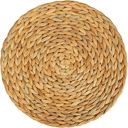 Woven Water Hyacinth Grass Round Mat - Cruish Home