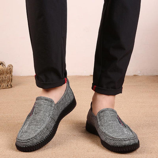 Men's Shoes Cloth Shoes Tendon Soft Sole Casual Breathable Shoes - Cruish Home