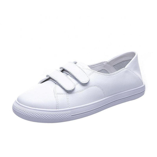 Velcro Small White Shoes Women'S Two Wear A Pedal Net Red Flat White Shoes - Cruish Home