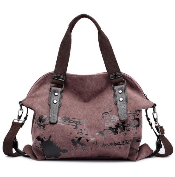 Canvas bag fashion lady shoulder bag graffiti printing bag female - Cruish Home