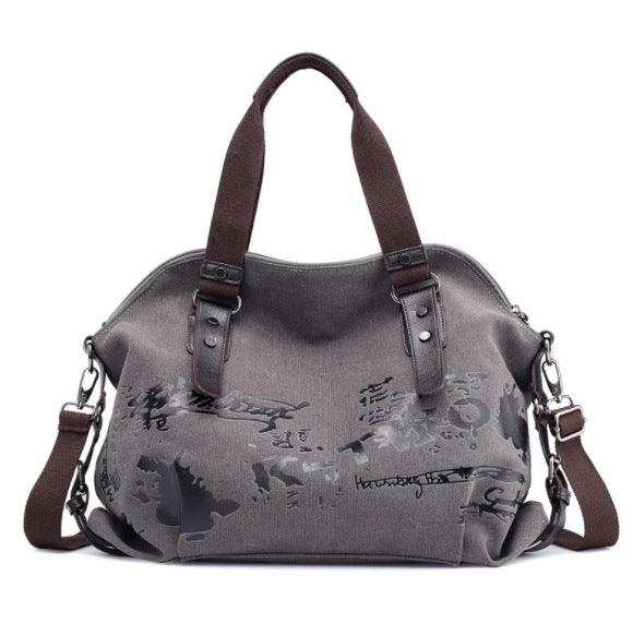 Canvas bag fashion lady shoulder bag graffiti printing bag female - Cruish Home