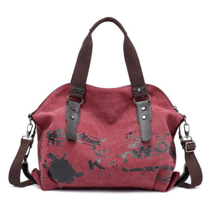 Canvas bag fashion lady shoulder bag graffiti printing bag female - Cruish Home