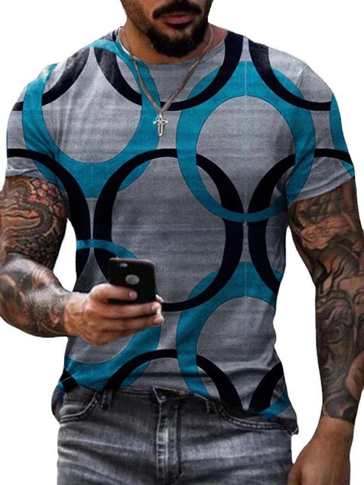 Digital Printed Slim-Fit Pullover Men's T-Shirt - Cruish Home