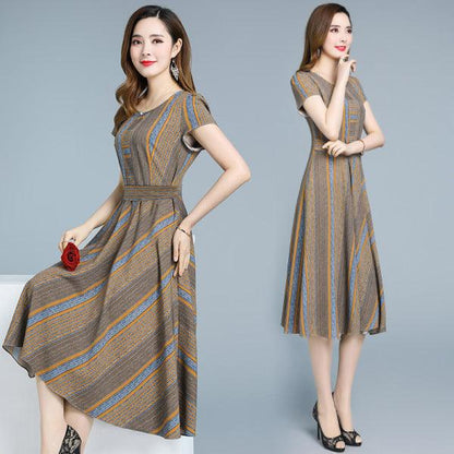 High End Broad Lady With Thin Waist And Foreign Style Chiffon Dress Summer Popular Small Skirt - Cruish Home