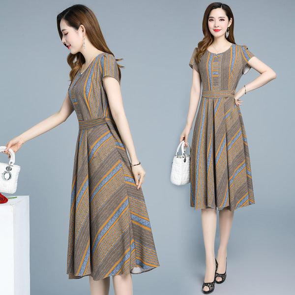 High End Broad Lady With Thin Waist And Foreign Style Chiffon Dress Summer Popular Small Skirt - Cruish Home