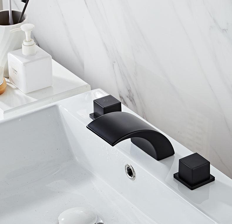 Three-Hole Basin Faucet Hot And Cold Double Handle - Cruish Home
