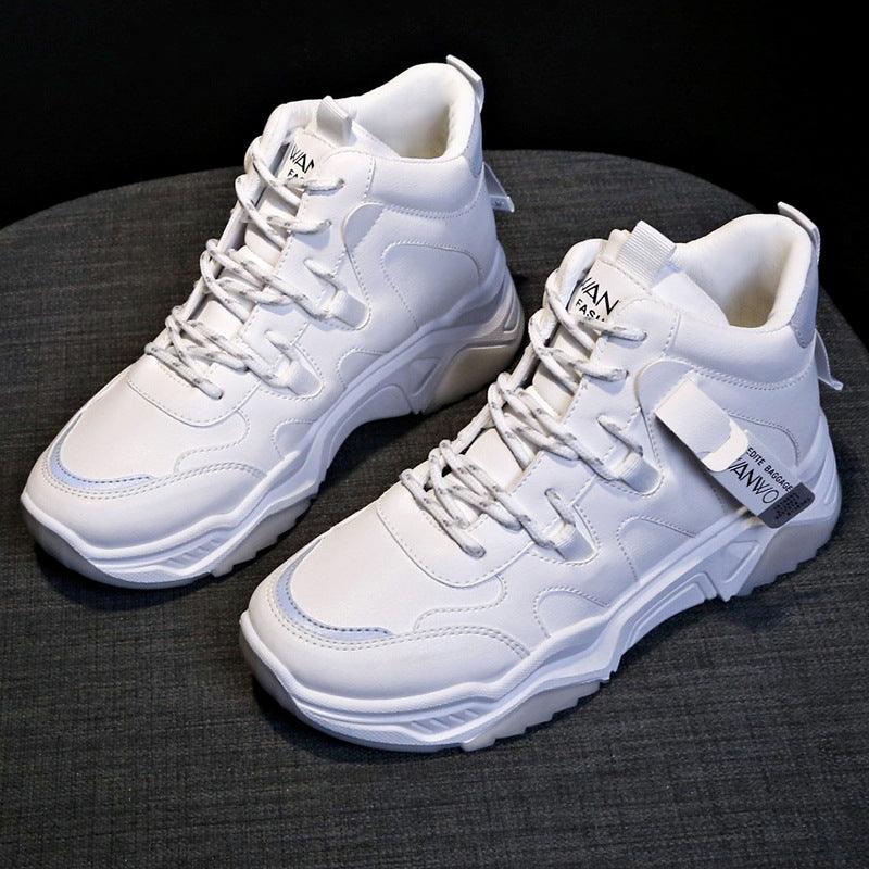 White Running Women Chunky Sport Shoes Woman Spring Summer Platform Sneakers - Cruish Home