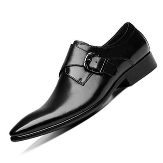 Pointed Toe Business Leather Shoes Work Men'S Buckle Shoes - Cruish Home