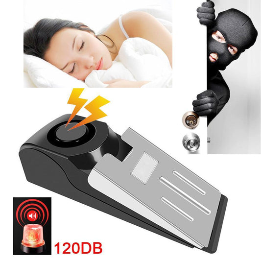 Electronic Burglar Alarm Intelligent Home Security Wedge Door Stop Alarm System Device Hotel Intruder Alert Detection - Cruish Home