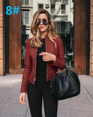 Autumn And Winter Women's Fashion Leather Pu Suit Jacket - Cruish Home