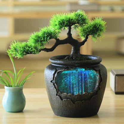 Small Rockery And Flowing Water Fountain Simple And Modern Bonsai - Cruish Home