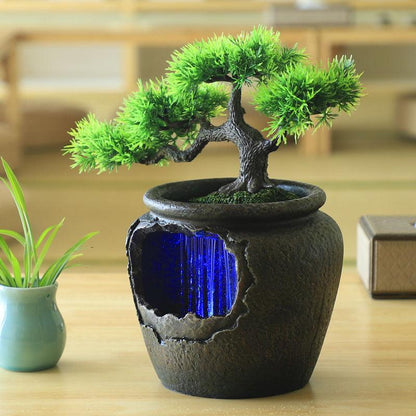 Small Rockery And Flowing Water Fountain Simple And Modern Bonsai - Cruish Home