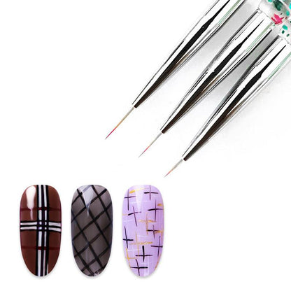 Nail Art Drawing Pen 3Pcs Set Transparent Sequined Pole 3Pcs Nail Art Tools Wholesale - Cruish Home