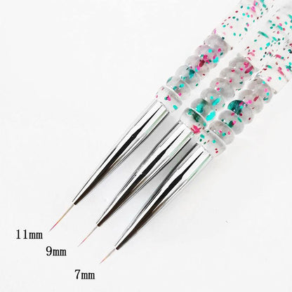 Nail Art Drawing Pen 3Pcs Set Transparent Sequined Pole 3Pcs Nail Art Tools Wholesale - Cruish Home