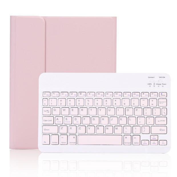 Color Flat Bluetooth Keyboard Leather Case Pen Slot - Cruish Home