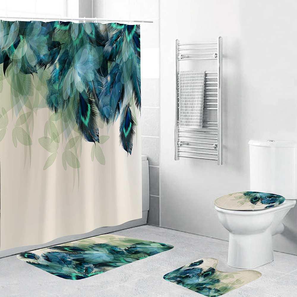 3D Digital Printing Waterproof Shower Curtain – Bathroom Set