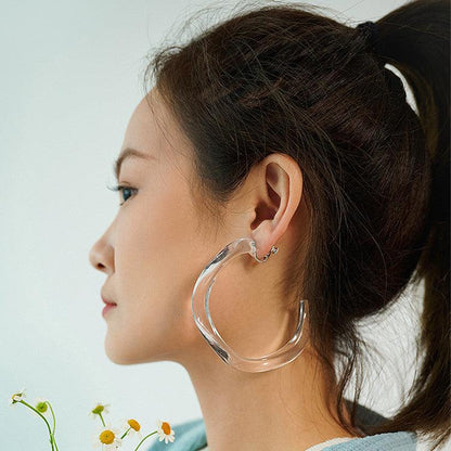 Transparent Sea C Resin Earrings - Cruish Home