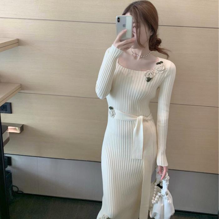 Mid-length Bag Hip Knitted Dress - Cruish Home