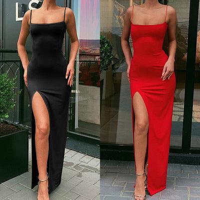 Hips Sexy Sling Temperament Slit Dress - Cruish Home