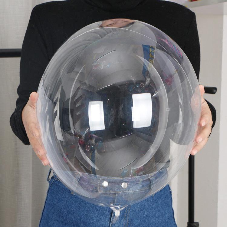 18-inch transparent latex Bobo balloon for versatile decoration