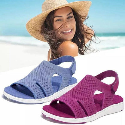 New Women's Soft & Comfortable Sandals Mesh Upper Breathable Sandals Adjustable Cross-strap Design Sandalias - Cruish Home