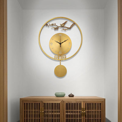 Chinese Style Wall Clock Living Room Chinese Style - Cruish Home