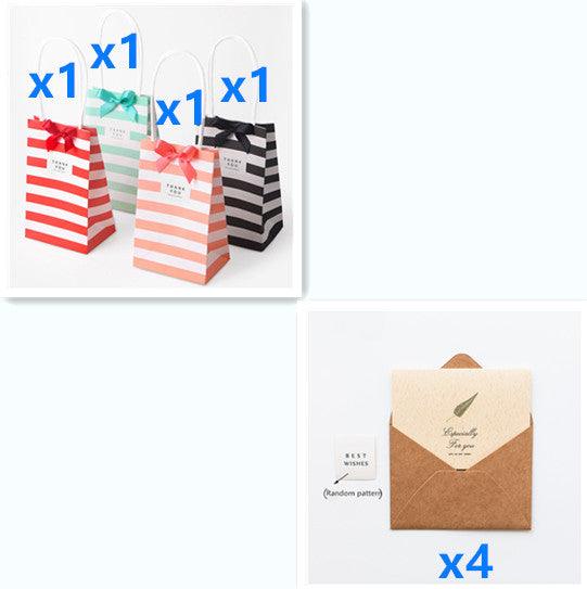 Small candy color striped white kraft paper bag - Cruish Home