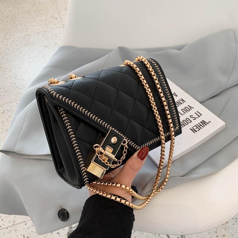 Lingge Chain Messenger Fashion Small Square Bag - Cruish Home