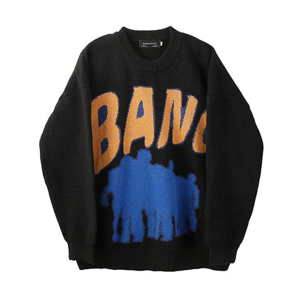 Pullover Sweater Personalized Printing Loose Bottoming Shirt - Cruish Home