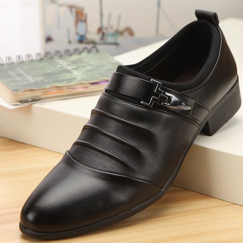 Korean Version Black Wedding Shoes Popular Men''s Shoes Pointed - Cruish Home