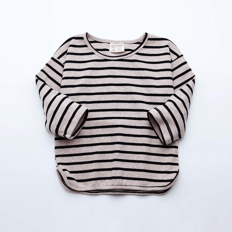 Fashion Striped Print 2021 Kids Baby Girls Clothes Cotton Long Sleeve T Shirts For Children Girls Autumn Spring Baby Clothing - Cruish Home