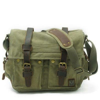 Canvas Leather Fashion Messenger Bag For Men