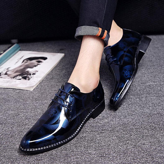 Business Formal Wear Wedding Men's Bright Leather Shoes - Cruish Home