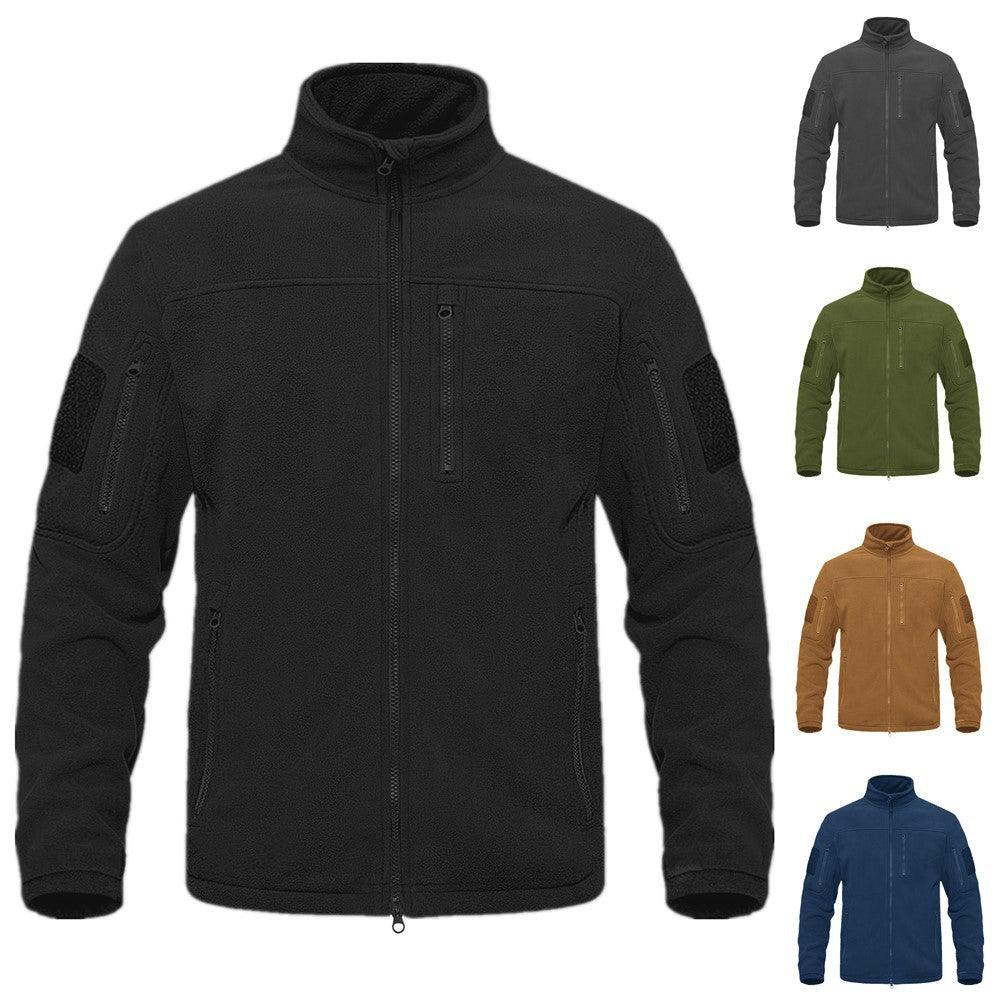 Men's Stand Collar Fleece Sweater Warm Climbing Jacket - Cruish Home